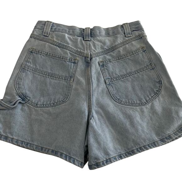 Vintage Bugle Boys Women's High Waist Carpenter Shorts size 4r Light Wash - Picture 1 of 9